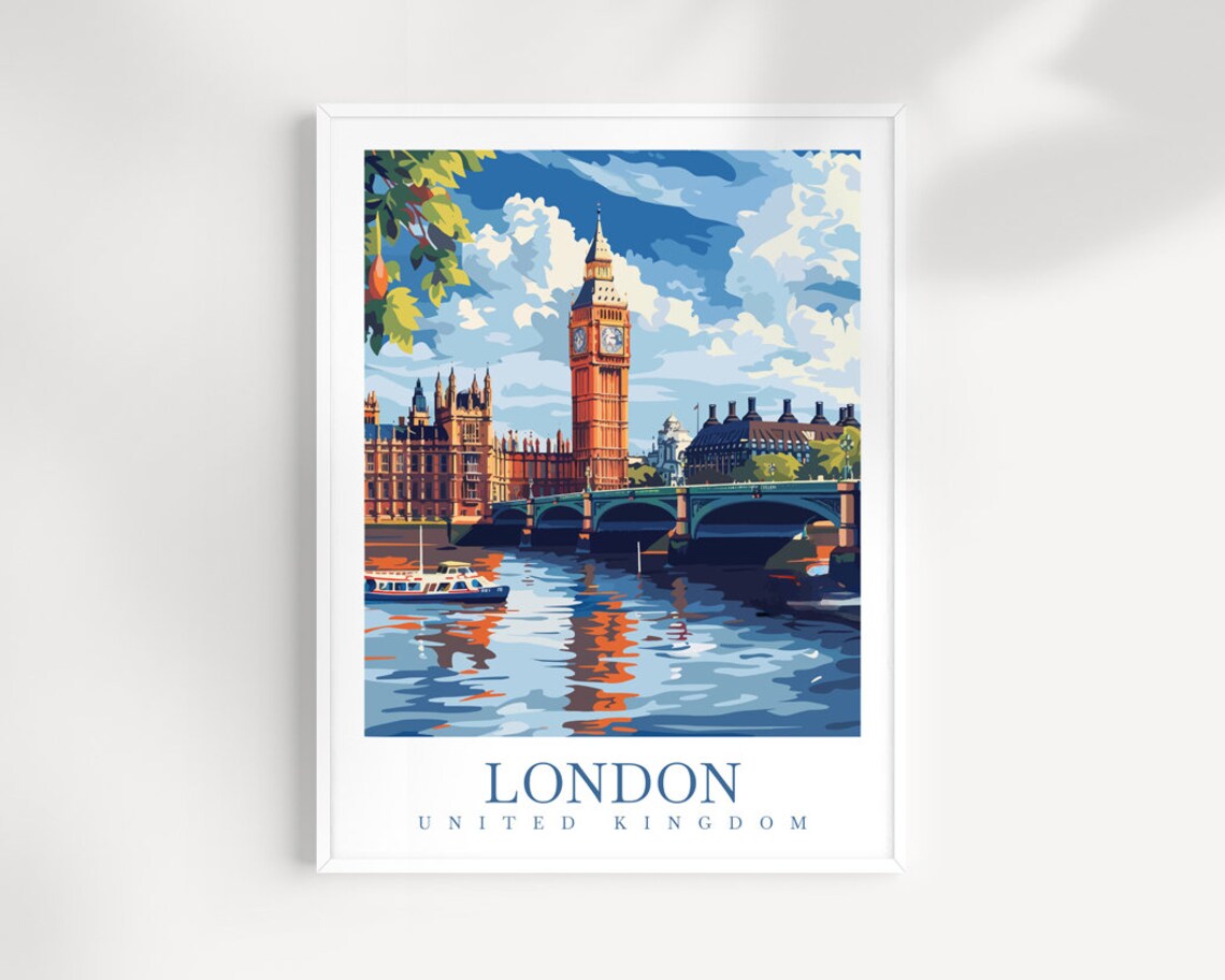 London Travel Print, England Travel Poster