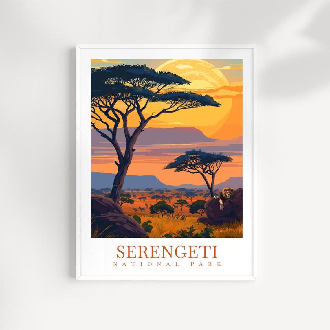 Serengeti National Park Travel Print Tanzania Wall Art Africa Wall Hanging Home Dcor Tanzania Gift Art Lovers Tanzania Serengeti