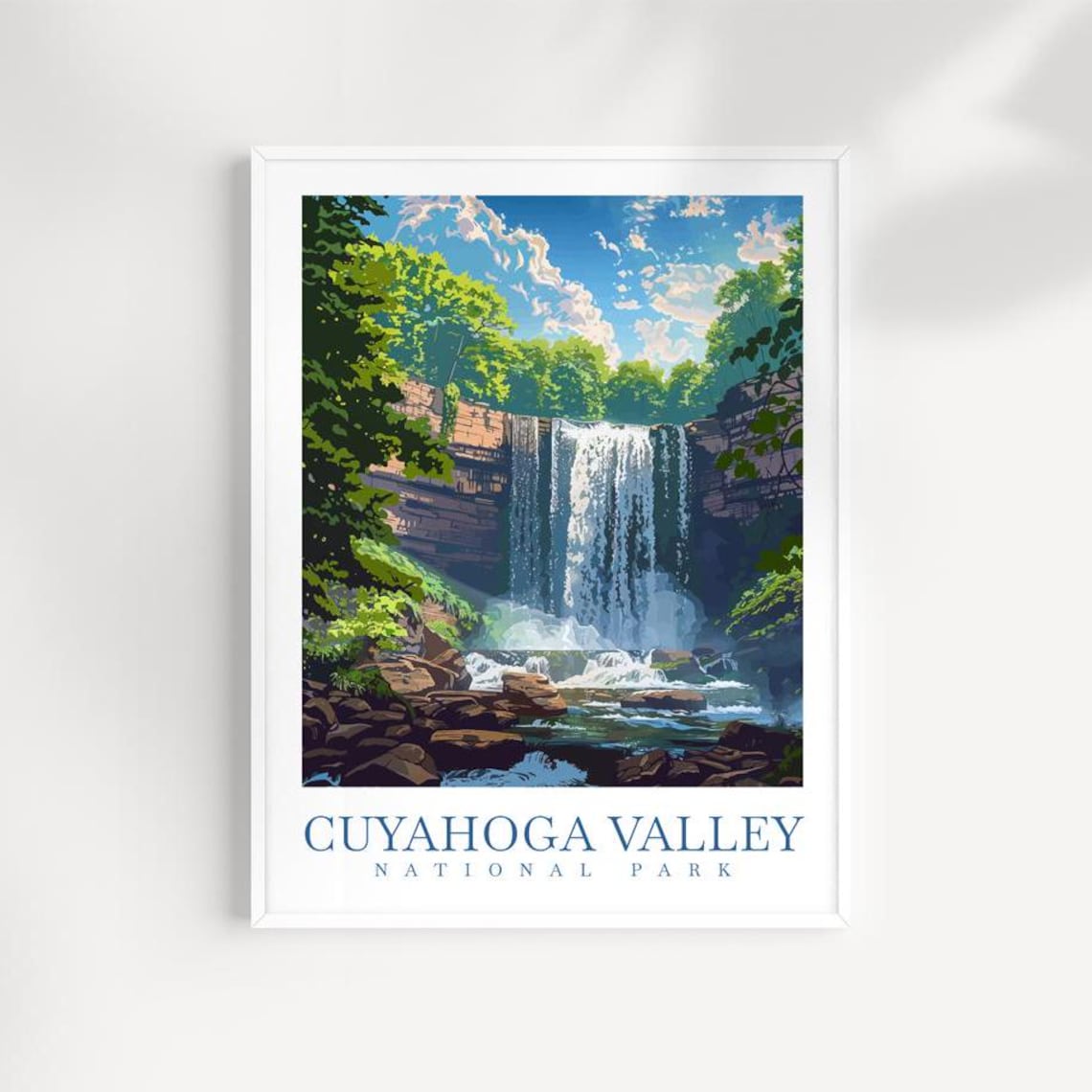 Cuyahoga Valley National Park Waterfall Forest Scenic Poster