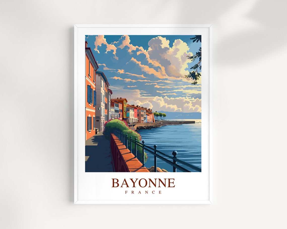 Bayonne Travel Print France Home Dcor Bayonne Poster Bayonne Wall Print For Gift Wall Hanging Bayonne France Home Decor Bayonne Art