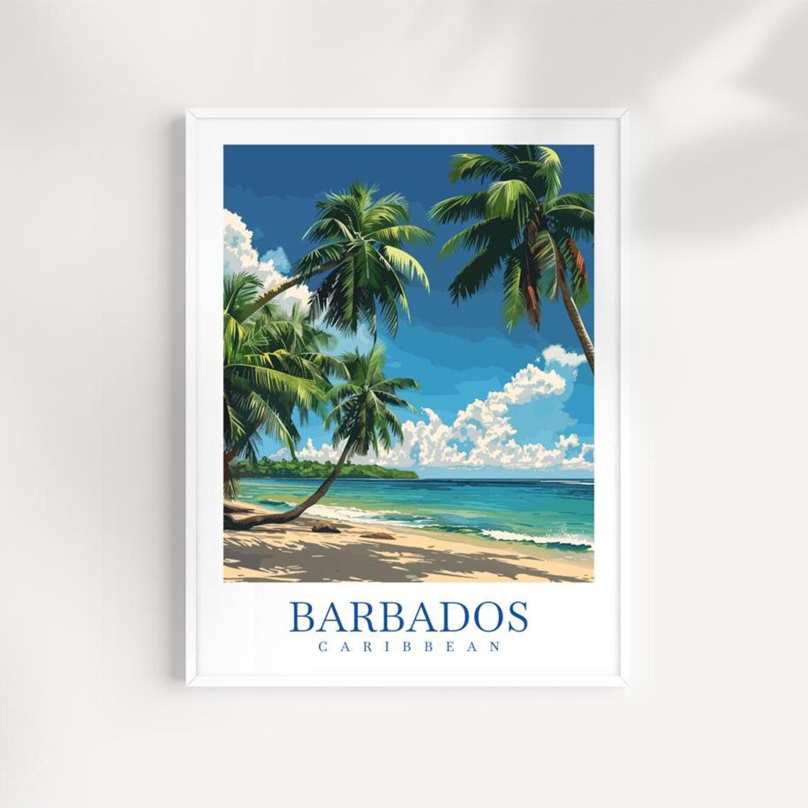 Barbados Travel Poster, Caribbean Wall Art