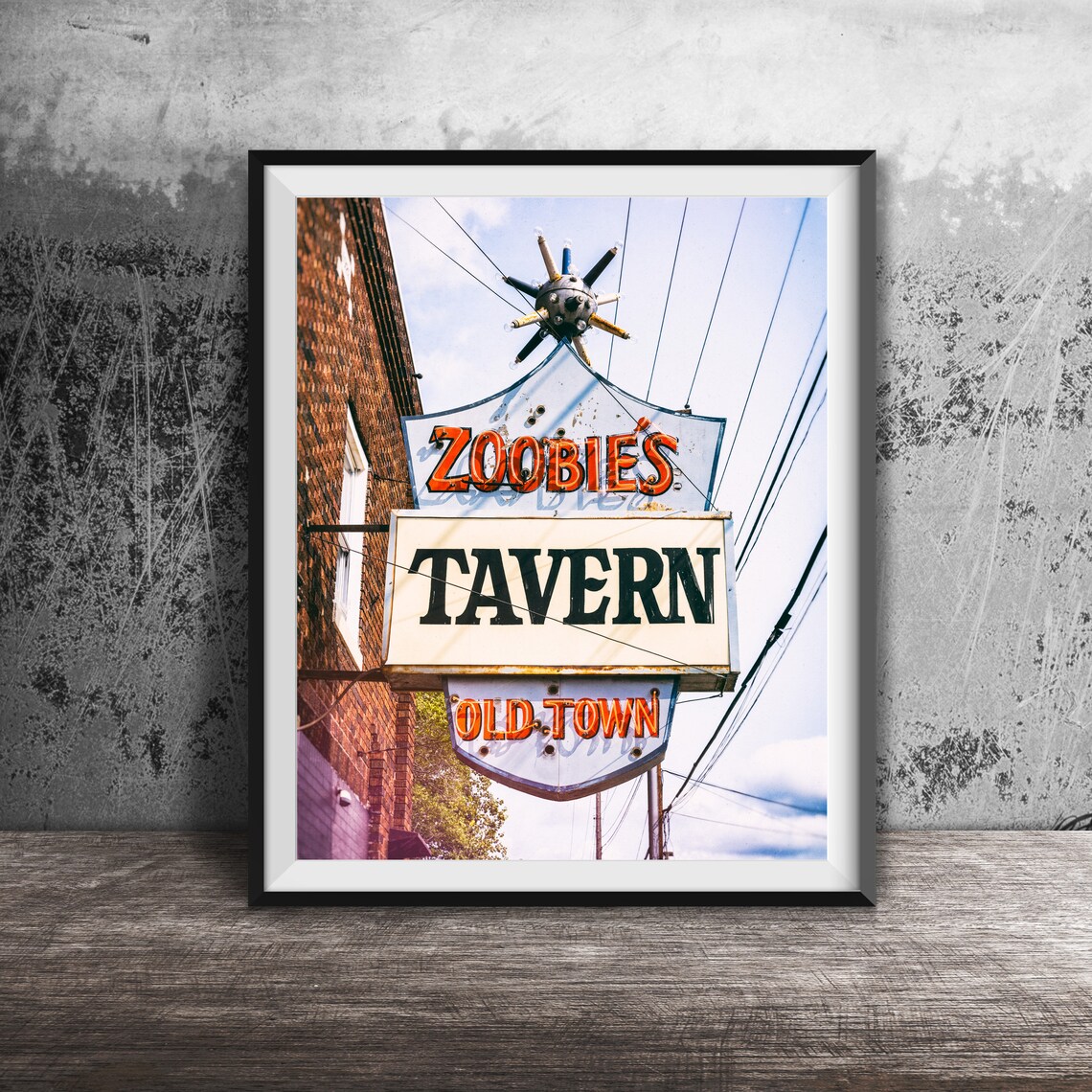 Zoobie's Tavern Old Town Starburst Sign Lansing Michigan Poster