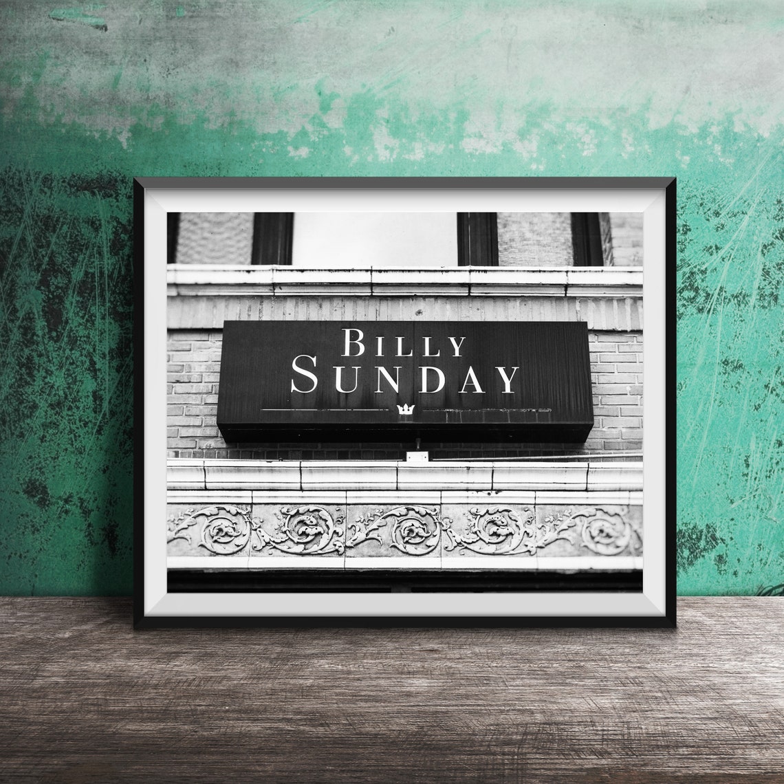 Billy Sunday Chicago Cocktail Bar Blade Sign Photography Poster - Image 2