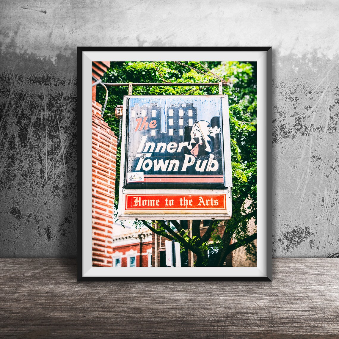 Innertown Pub Chicago Sign, Wicker Park Travel Poster