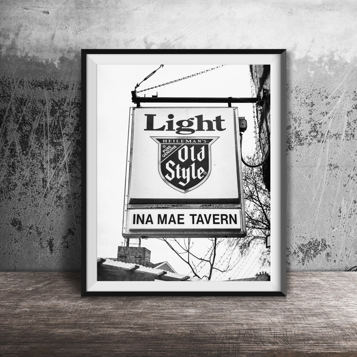 Ina Mae Tavern Vintage Old Style Light Beer Sign Photography Poster - Image 2