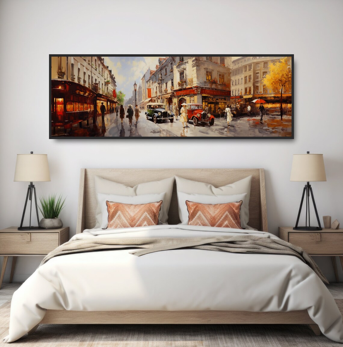 1930s Paris Street Rainy Vintage Cars French Cityscape Art Poster - Image 4