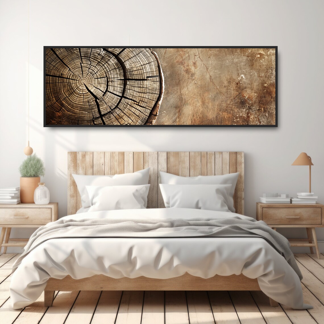 Rustic Wood Log and Stone Art Print, Cabin Decor - Image 4