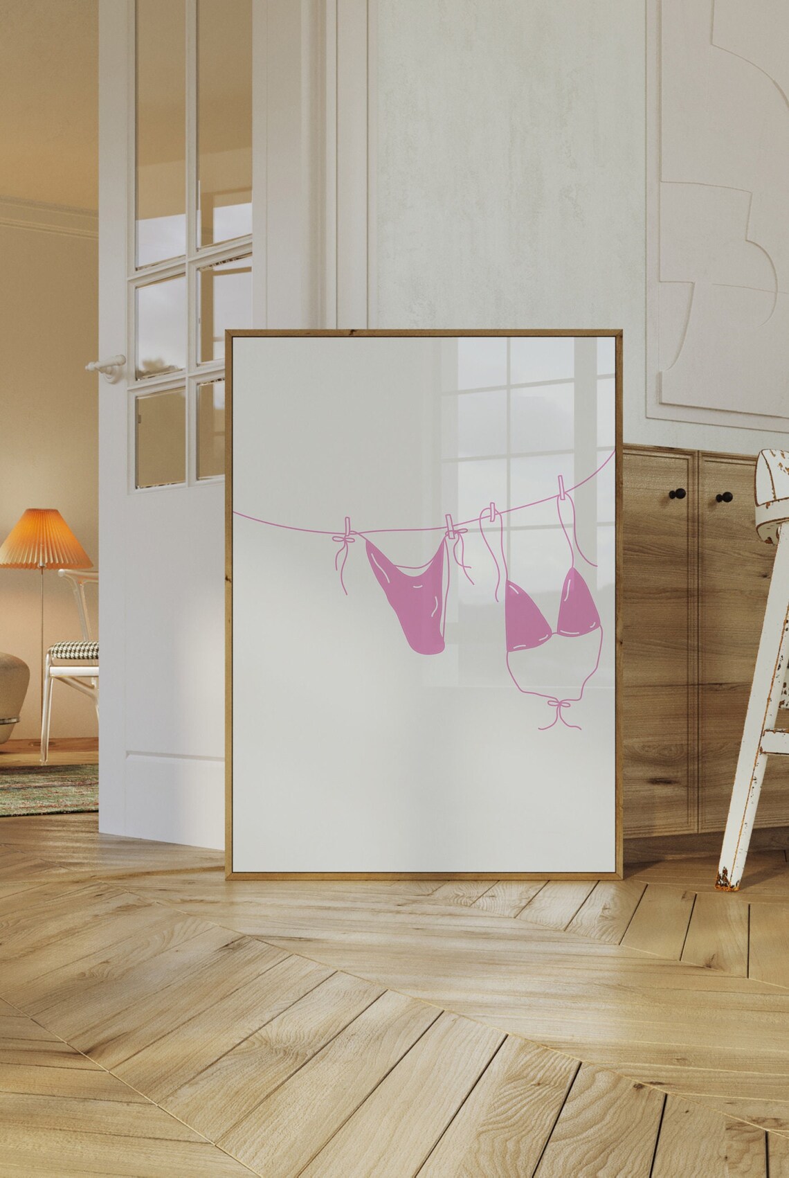 Pink Bikini Coastal Cowgirl Travel Poster - Image 2