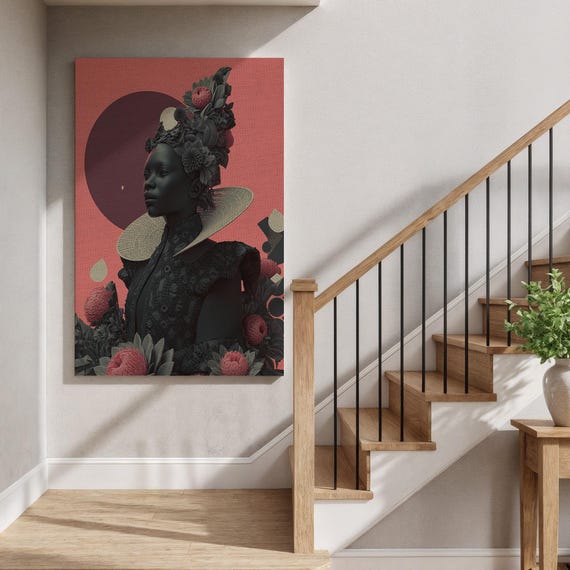 Modern Afro Futurism Portrait Art Print