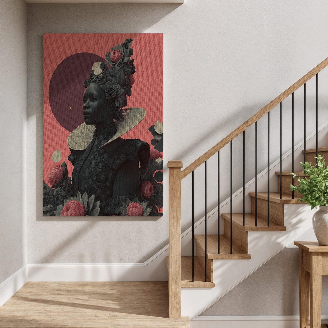 Modern Afro Futurism Portrait Art Print