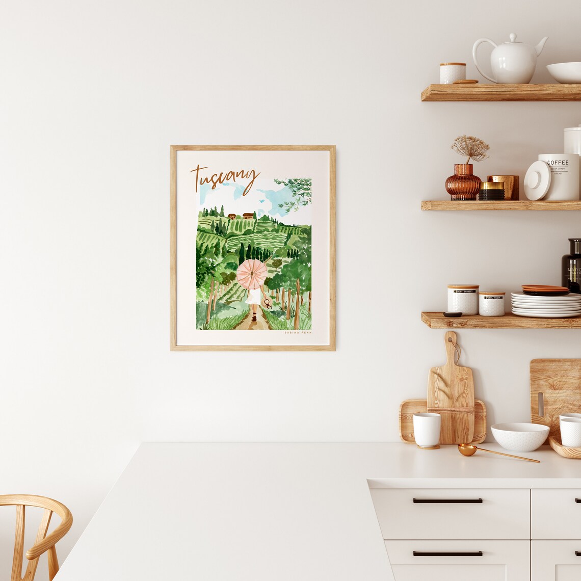 Tuscany Travel Poster, Modern Italy Wall Decor - Image 3