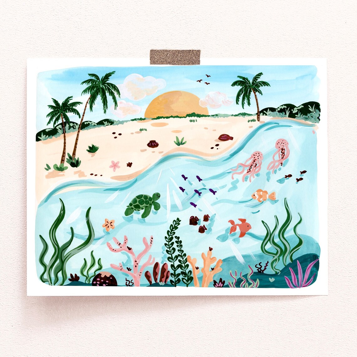 Underwater Ocean Wall Art, Tropical Beach Art Print - Image 3