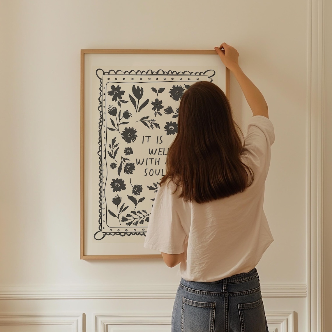 It Is Well Christian Abstract Vintage Art Print