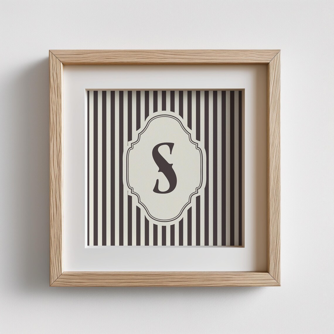 S Square Initial Personalized Watercolor Gift - Image 5