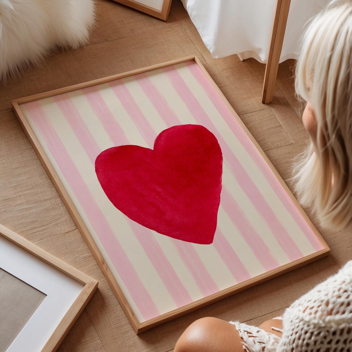 Big Red Heart, Valentines Day Decor Art Print