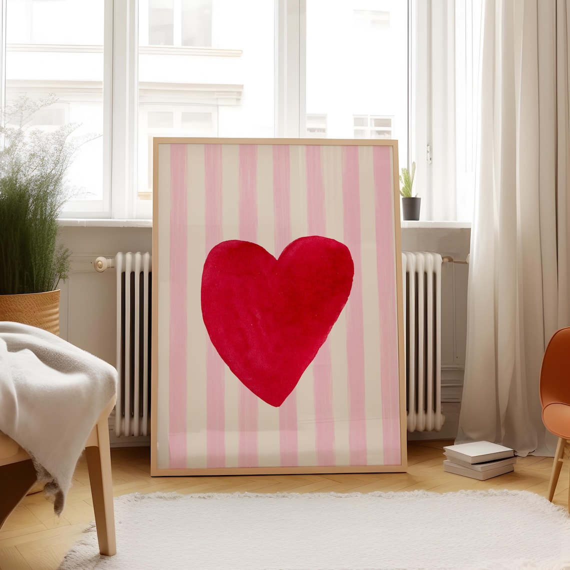 Big Red Heart, Valentines Day Decor Art Print - Image 4