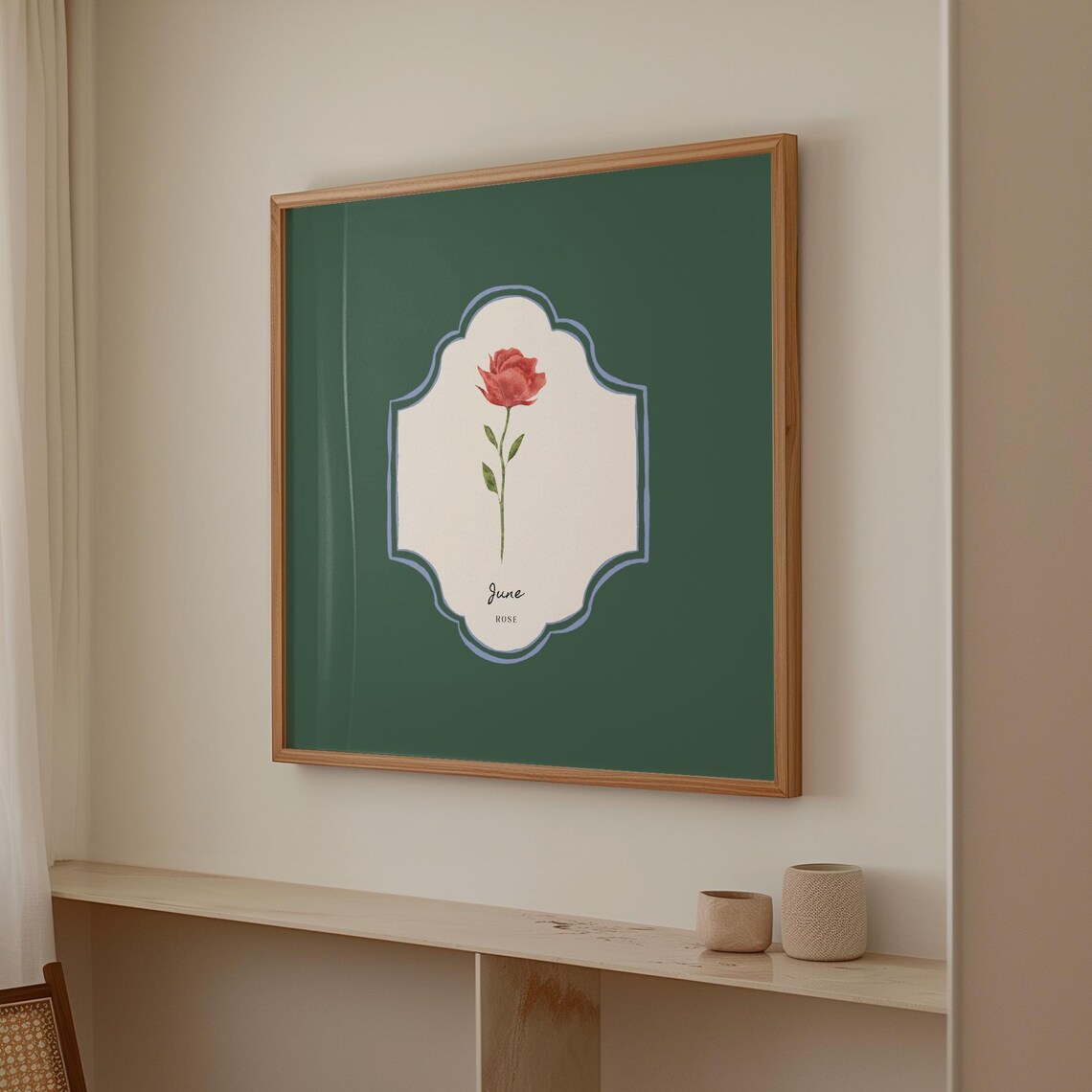 June Birth Month Flower, Personalized Gift Art Print - Image 4