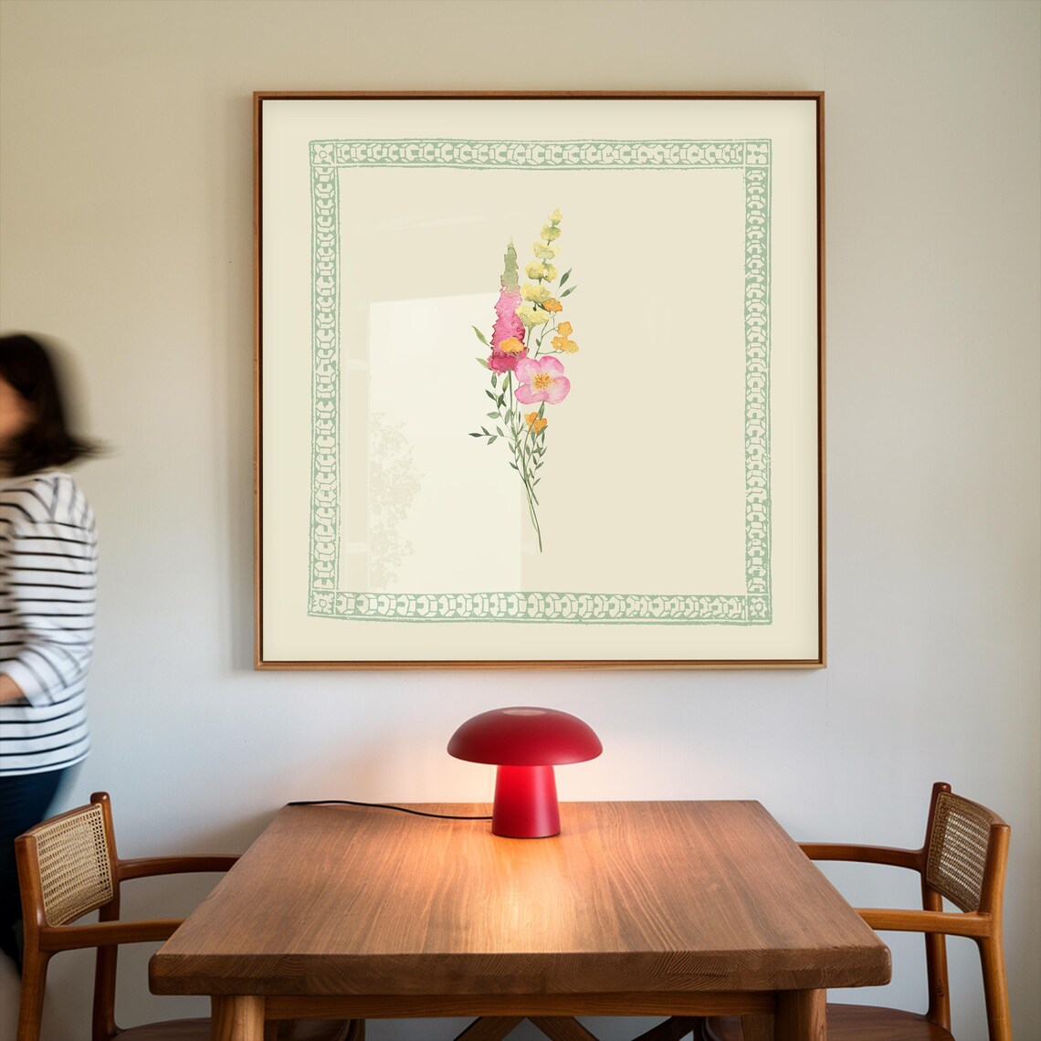 Minimal Floral Print, Cottage Nursery Wall Art - Image 2