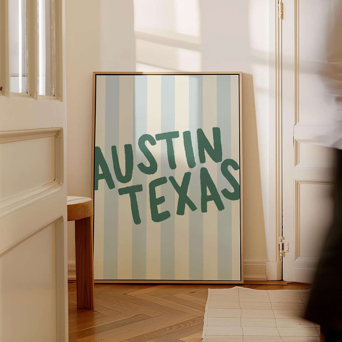 Austin Texas Vertical Illustration, Personalized Gift