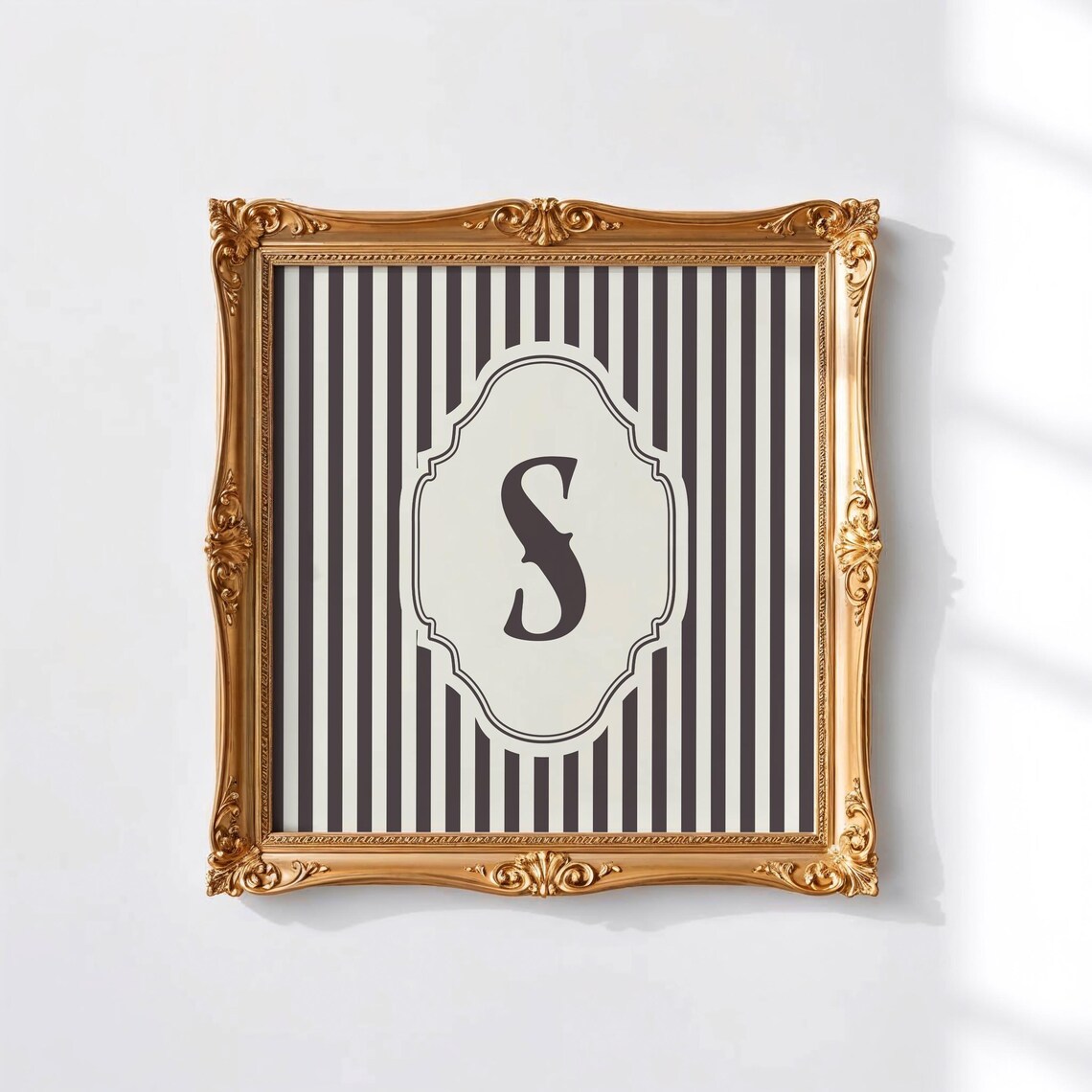 S Square Initial Personalized Watercolor Gift - Image 3