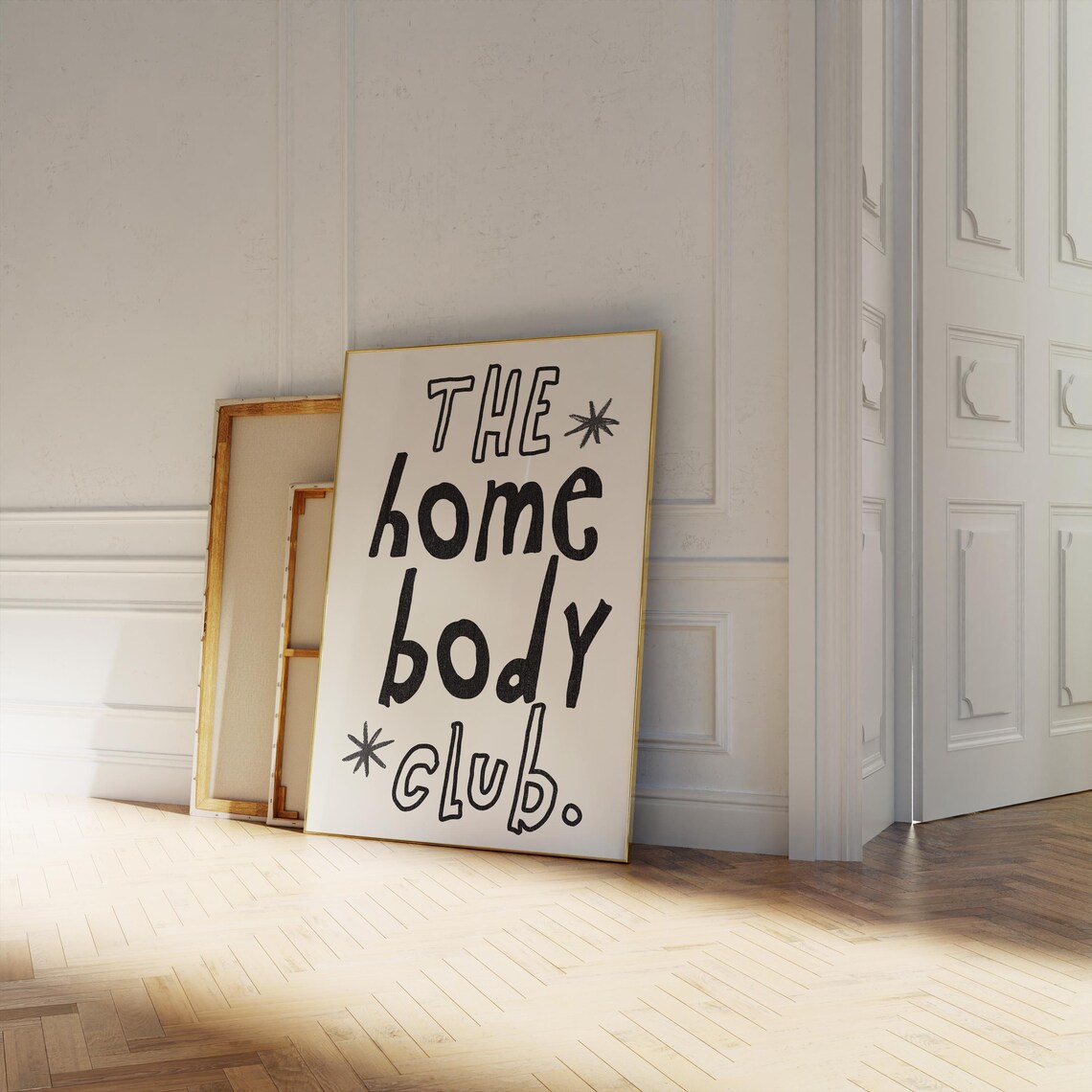 The Homebody Club Black Hand Lettered Quote Trendy Wall Art Print - Image 4