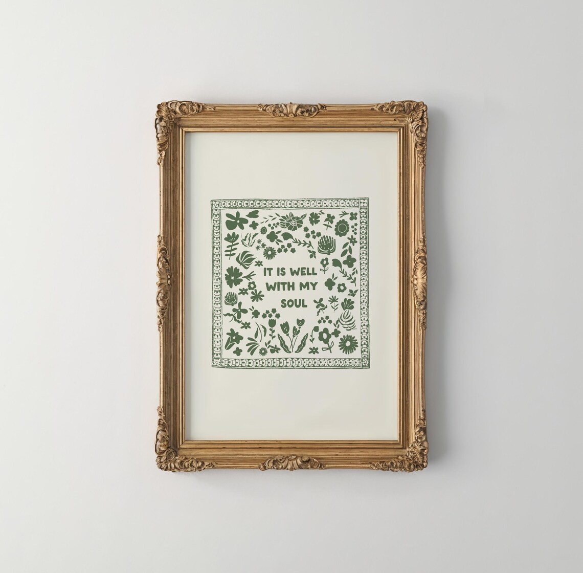It Is Well With My Soul Abstract Vintage Art Print - Image 2