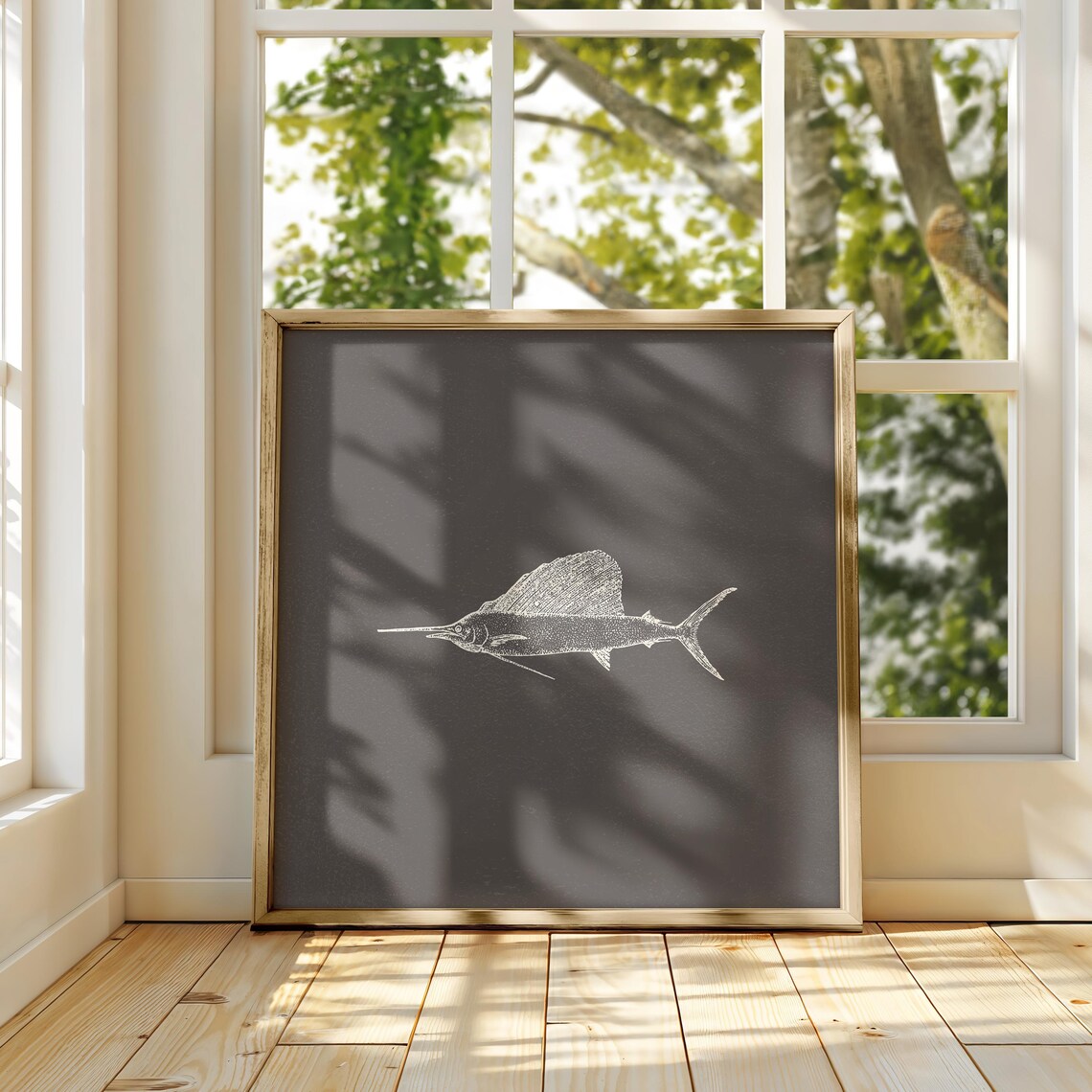 Charcoal Atlantic Fish, Nautical Illustration - Image 4