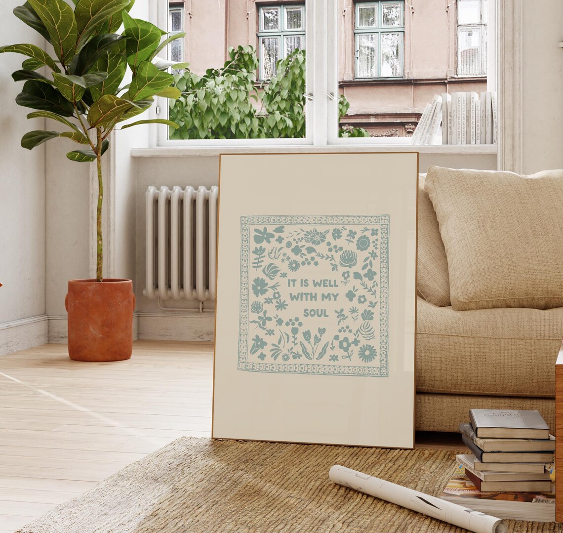 It Is Well With My Soul Art Print, Vintage Vertical Decor - Image 4