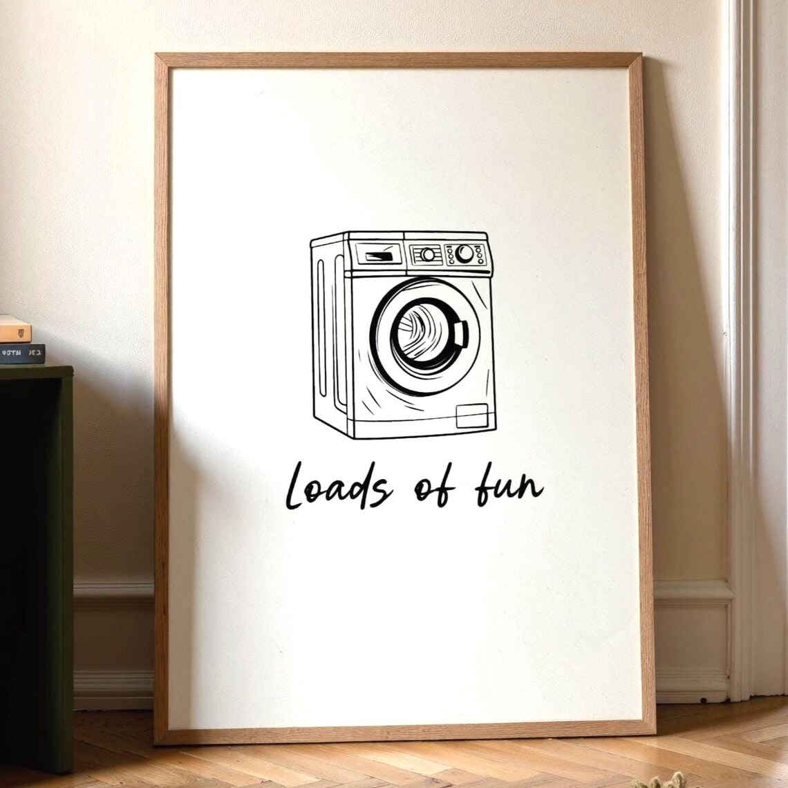 Loads of Fun Laundry Room Washing Machine Pun Quote Wall Art