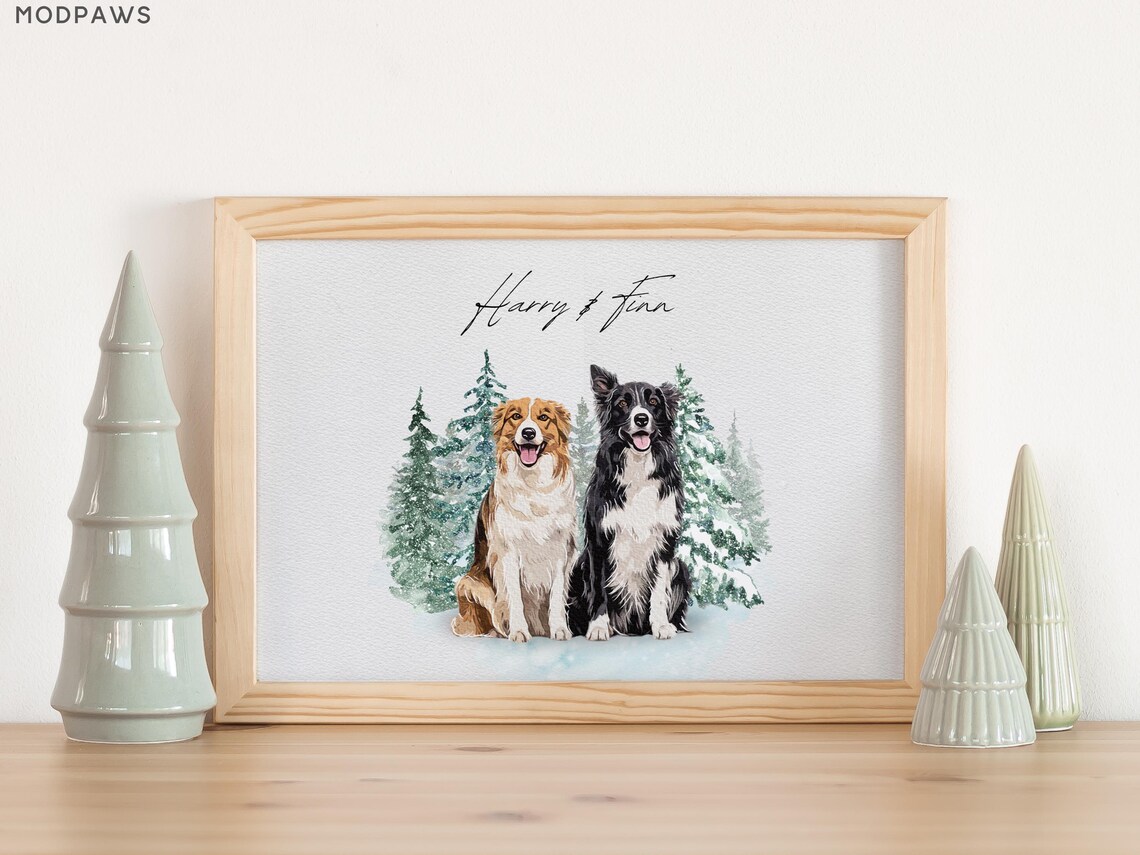 Custom Watercolor Pet Portraits, Memorial Dog Art - Image 2