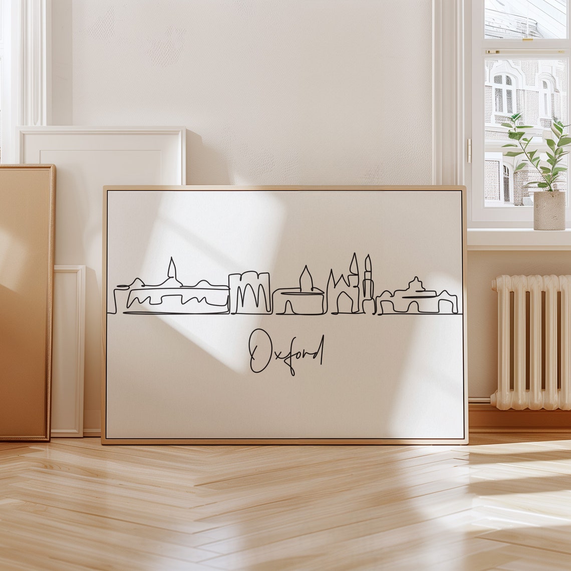 Oxford Skyline Horizontal Wall Art Cities Skyline Instant Oxford Travel Wall Art Wall Art