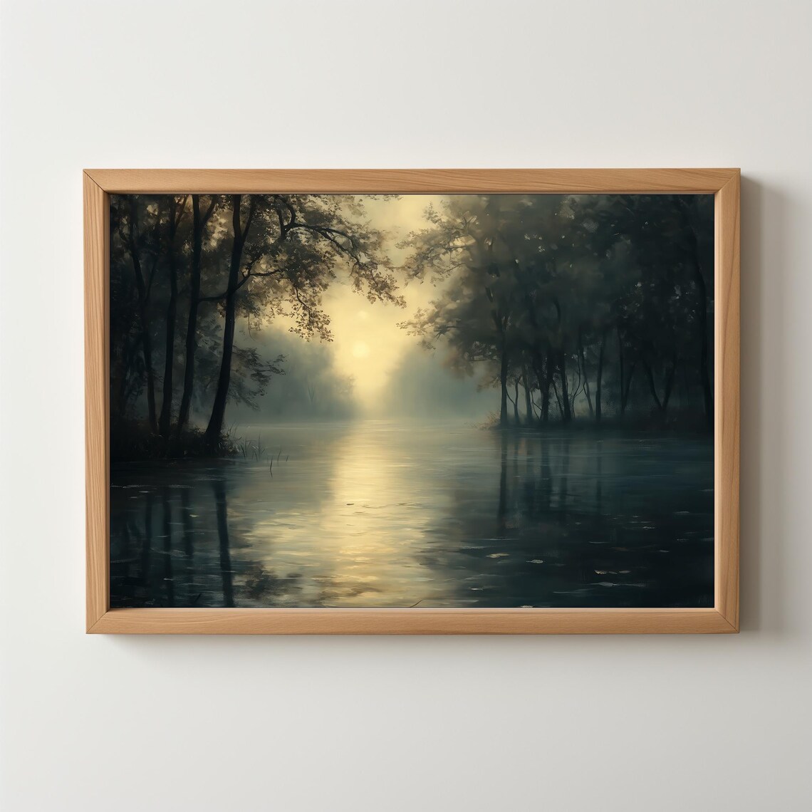Dark Moody Fall Landscape Art Print, Vintage Rustic - Image 5