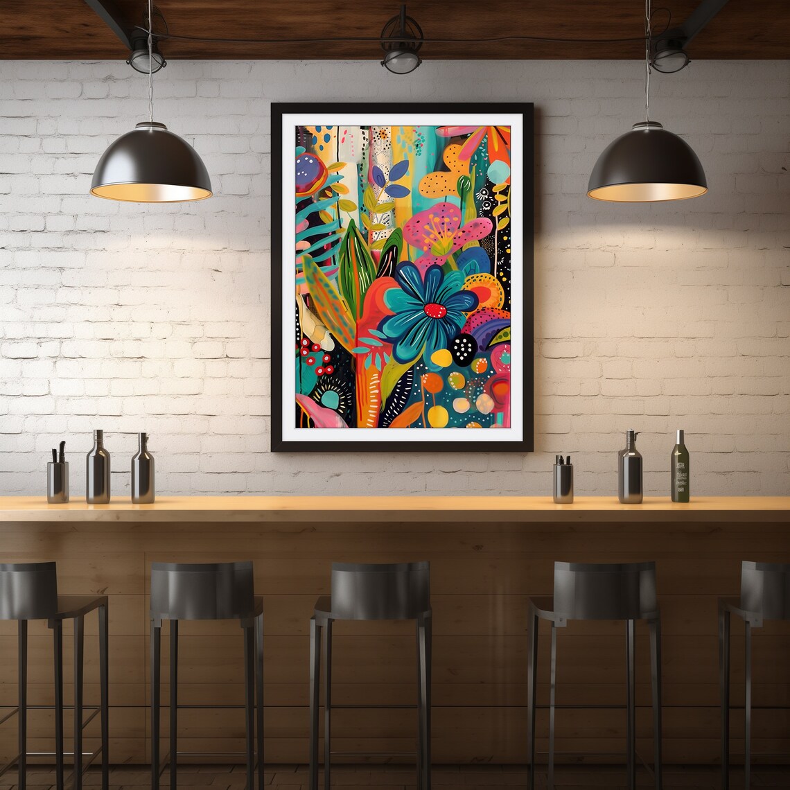 Maximalist Abstract Art, Colorful Poster Print - Image 4