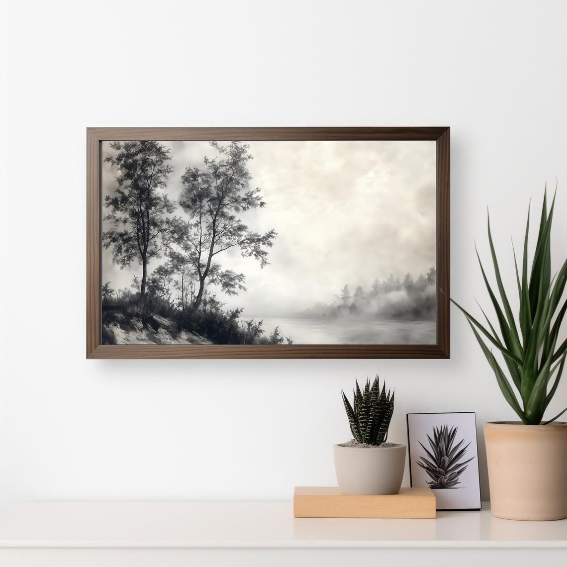 Vintage Landscape Trees Landscape Painting Vintage Landscape Moody Vintage Print Country Oil Painting 402 - Image 4