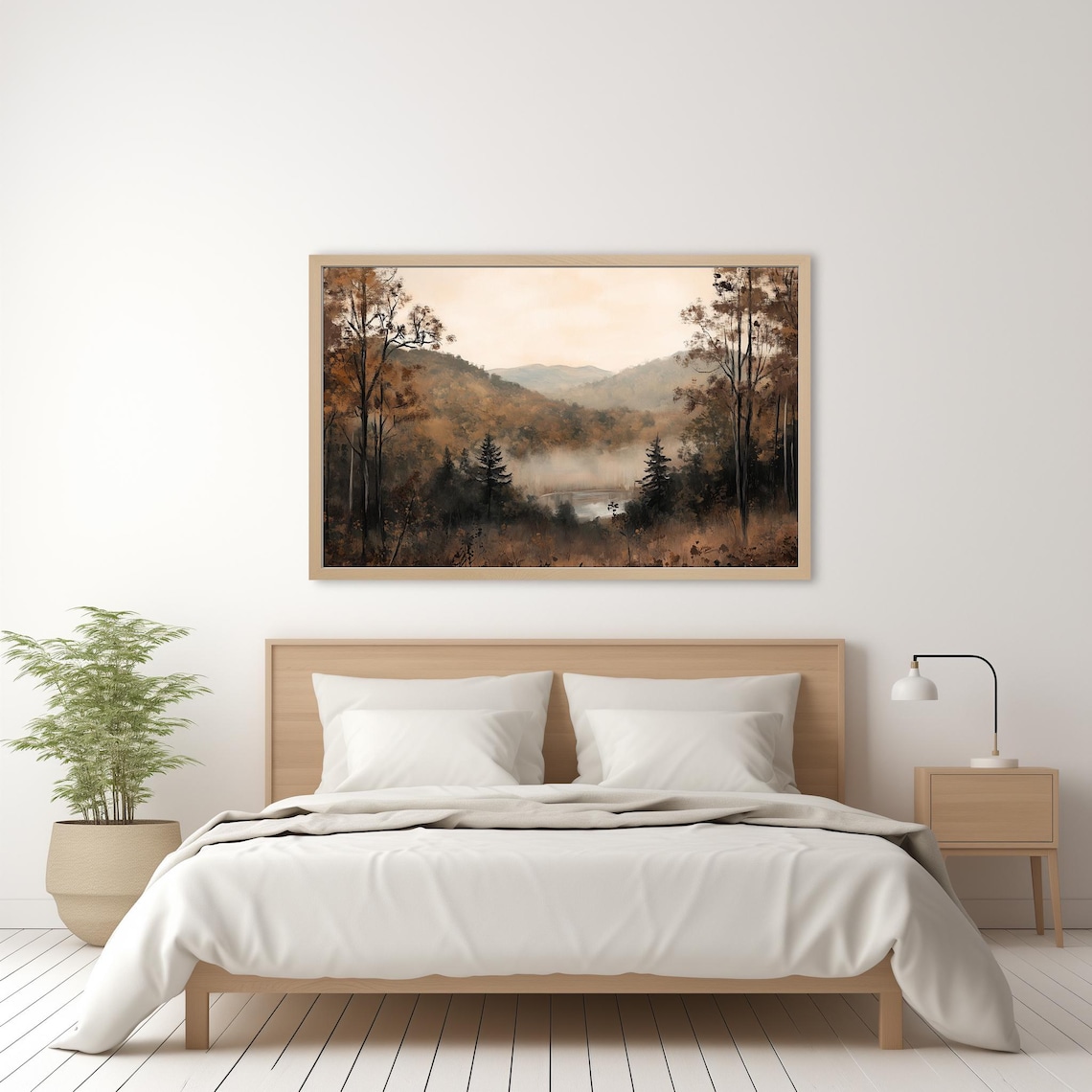 Rustic Fall Landscape, Vintage Autumn Wall Art - Image 2