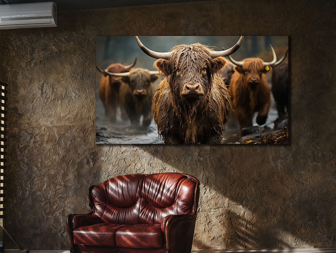 Highland Cow Painting, Scottish Animal Art Print - Image 3