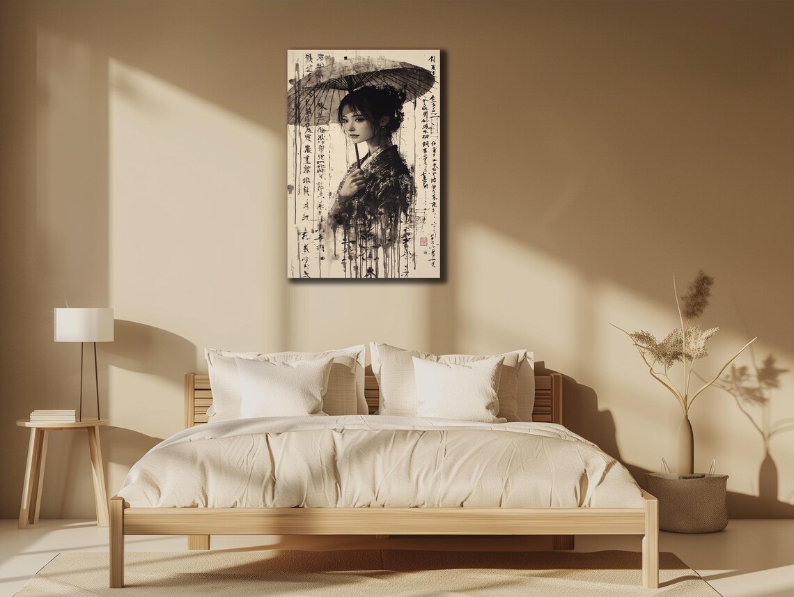 Geisha Japanese Woman, Traditional Wall Art Print - Image 3