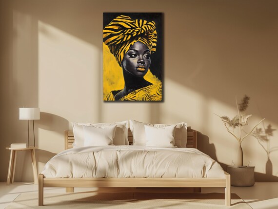 African Woman Prints Ethnic Painting Wall Decor House Gift Idea Bedroom Wall Decor Girl Wall Art Spiritual Poster Home Decor