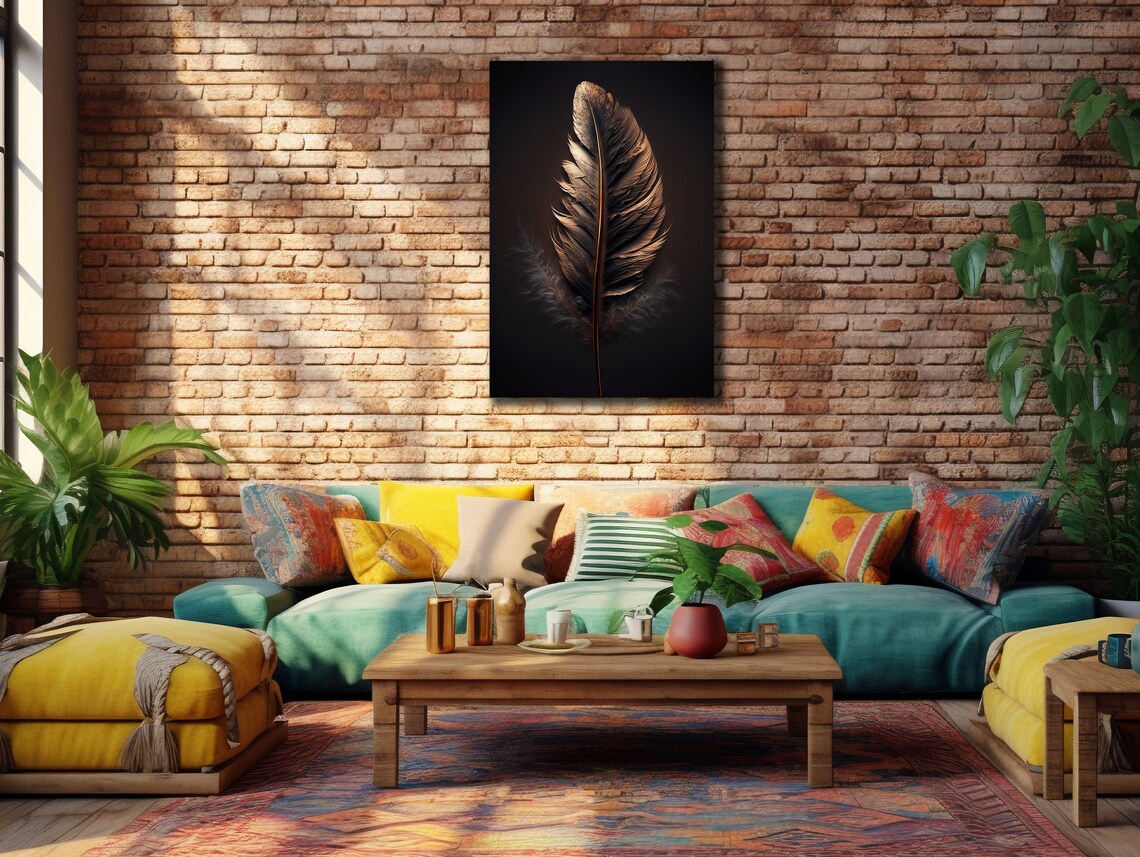 Feather Prints Wall Decor Feather Wall Art Home Decoration Elegant Feather Feather Poster Minimalism Artwork Housewarming Gifts