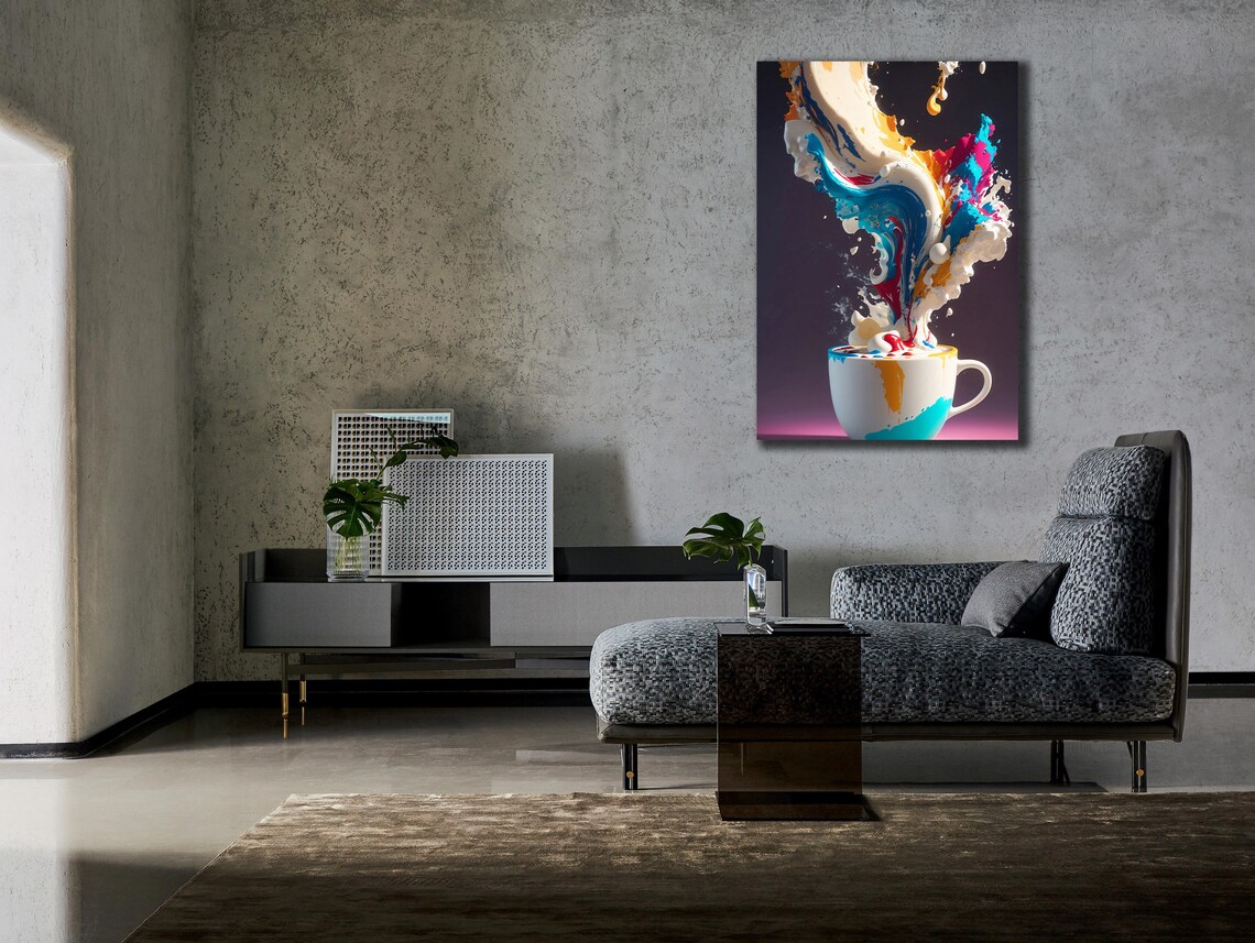 Colourful Cup Of Coffee Art Print, Coffee Shop Decor - Image 2