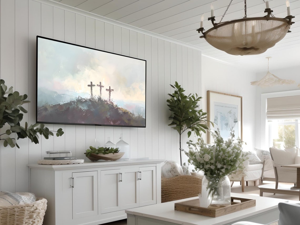 Christian Easter Gallery Set of Six Bunny Crosses Tomb Wall Art - Image 2