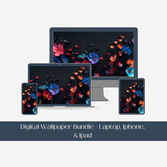 Moody Floral Wallpaper, Botanical Background