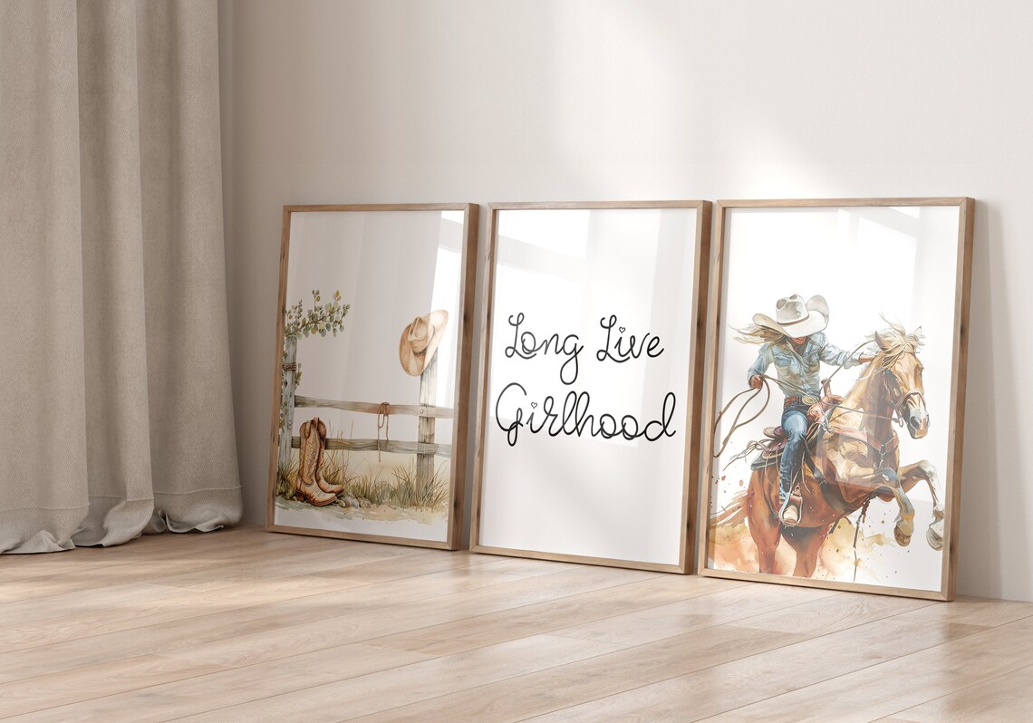 Long Live Girlhood Horse Art Print, Country Decor - Image 3