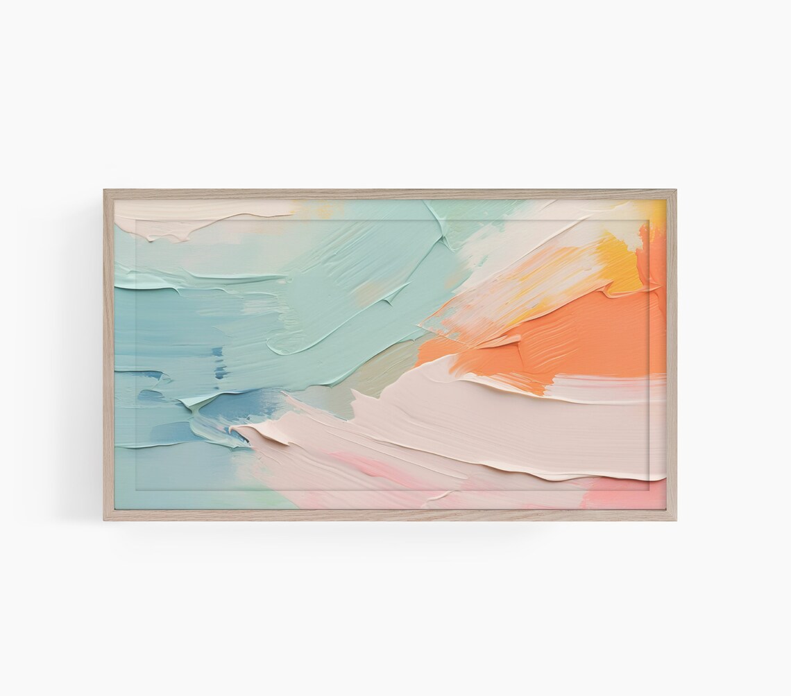 Abstract Frame TV Art, Colorful Texture Style