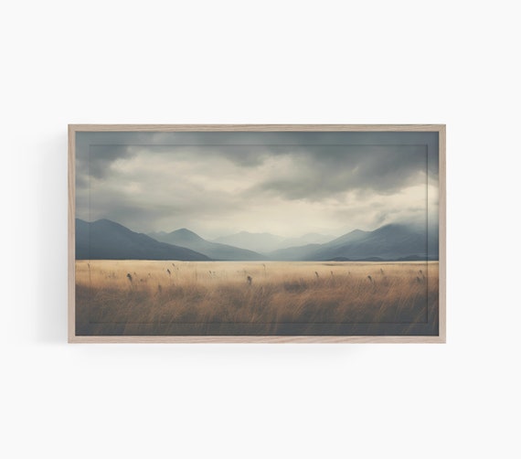 Frame Tv Art Moody Country Landscape Painting Watercolor Art Tv Spring Landscape Tv Art Twelveonecollective Instant Art