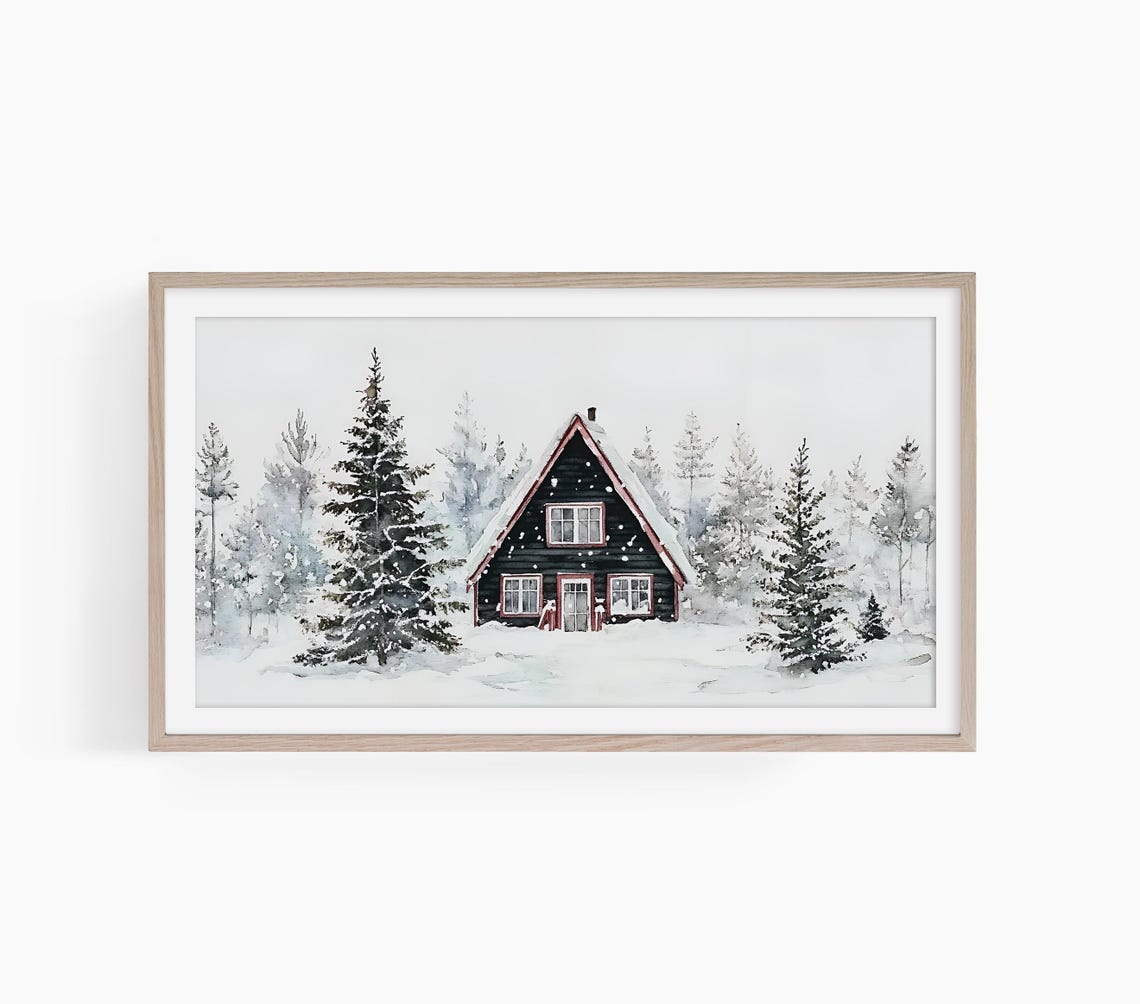 Christmas Frame Tv Art Frame Tv Art Farmhouse Christmas Tv Country Landscape Tv Art Holiday Frame Tv Art T792