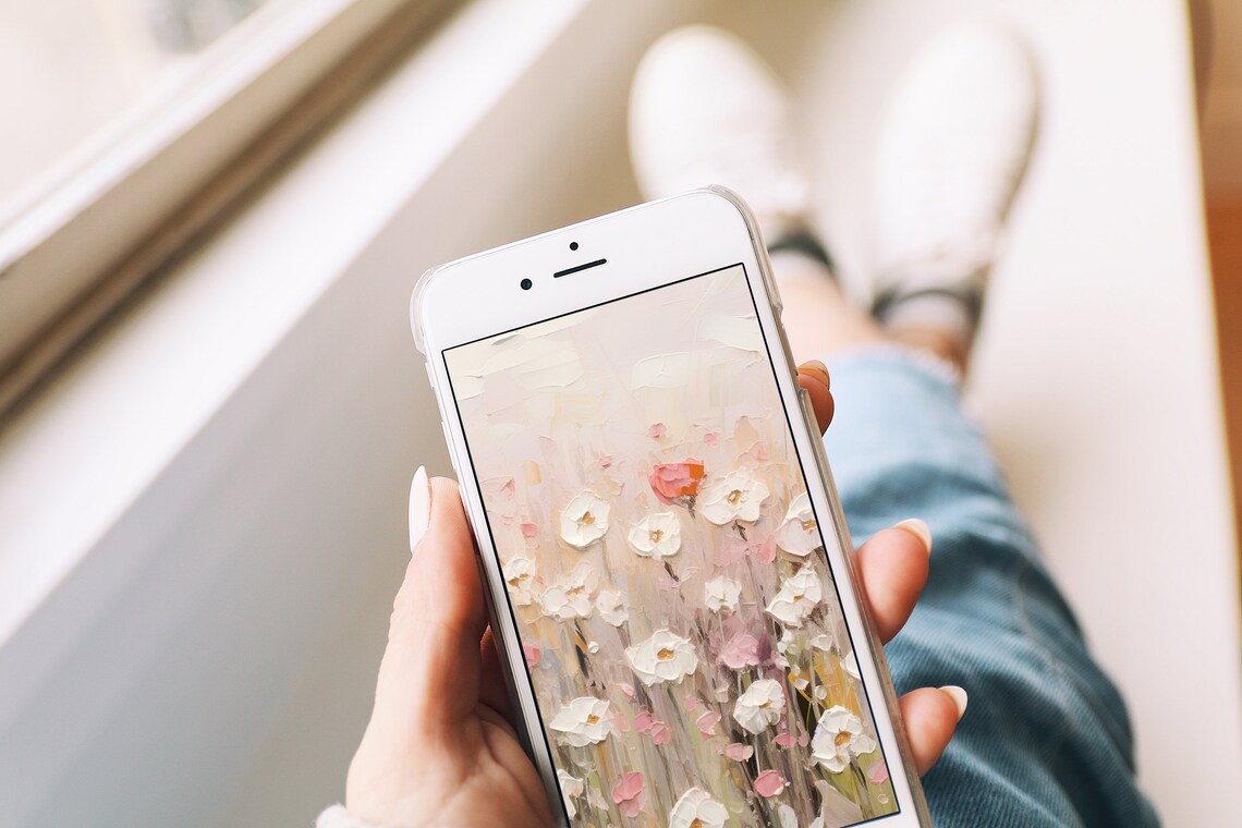 Spring Wildflowers Watercolor Wallpaper Art Print - Image 2