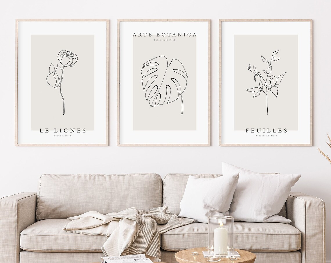 Botanical Line Art Gallery Wall Set, Art Print