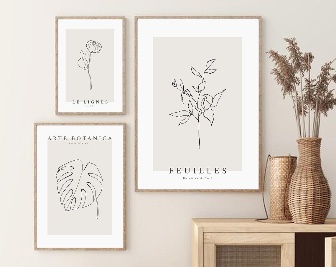 Botanical Line Art Gallery Wall Set, Art Print - Image 2