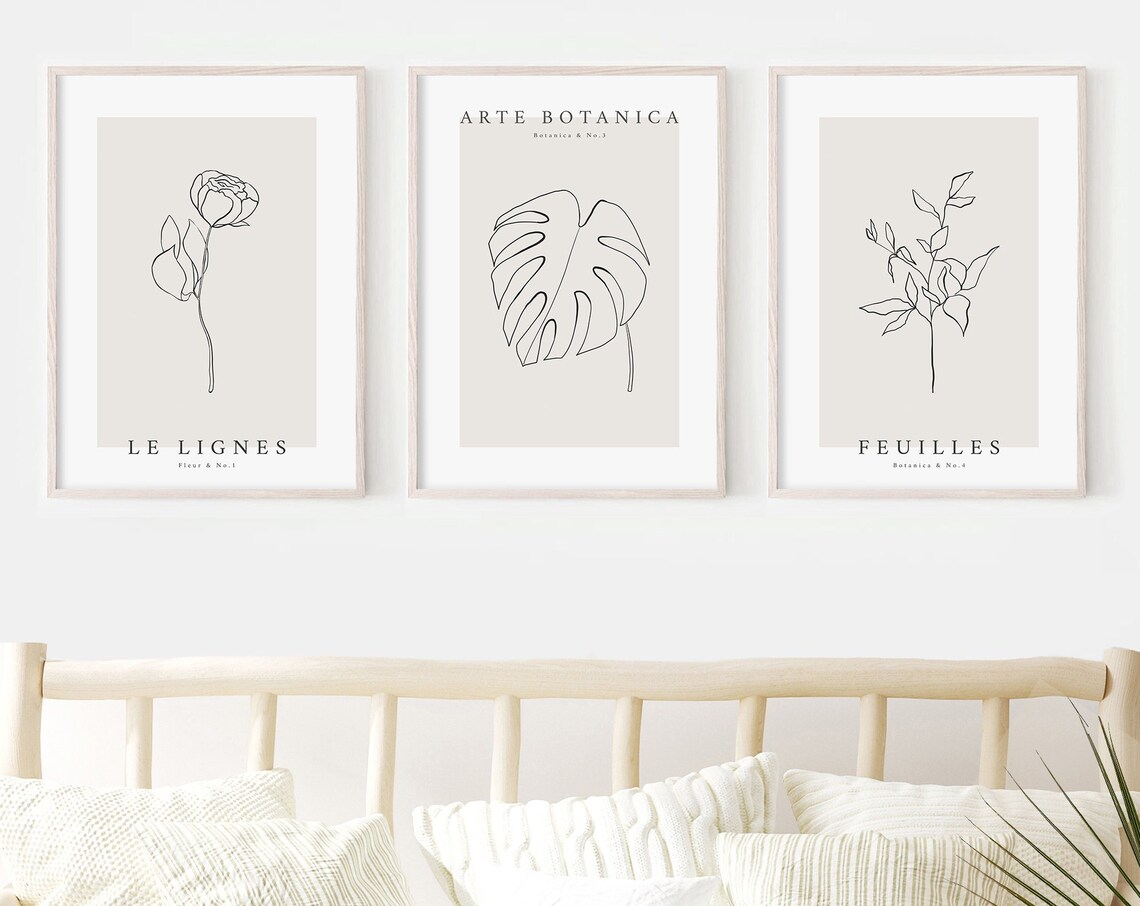 Botanical Line Art Gallery Wall Set, Art Print - Image 3